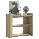 Klassieke wandtafel van bewerkt hout voor in huis - Sonoma eiken / 1 - Bijzettafels