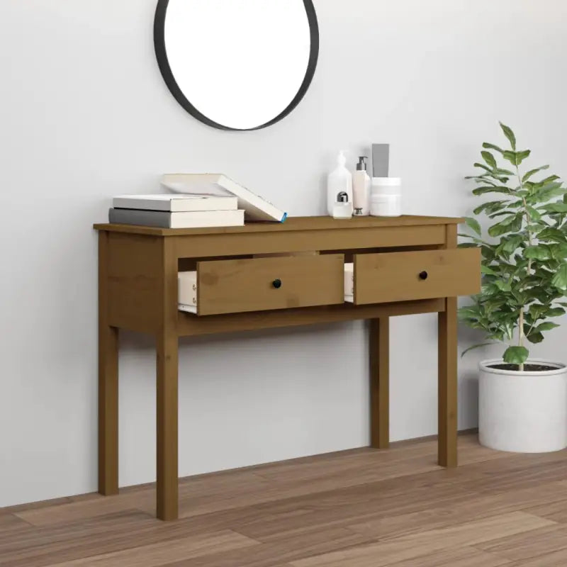 Klassieke wandtafel van massief grenenhout voor je interieur - Bijzettafels
