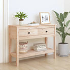 Klassieke wandtafel van massief grenenhout voor je interieur - Naturel / 1 / 100 cm - Bijzettafels