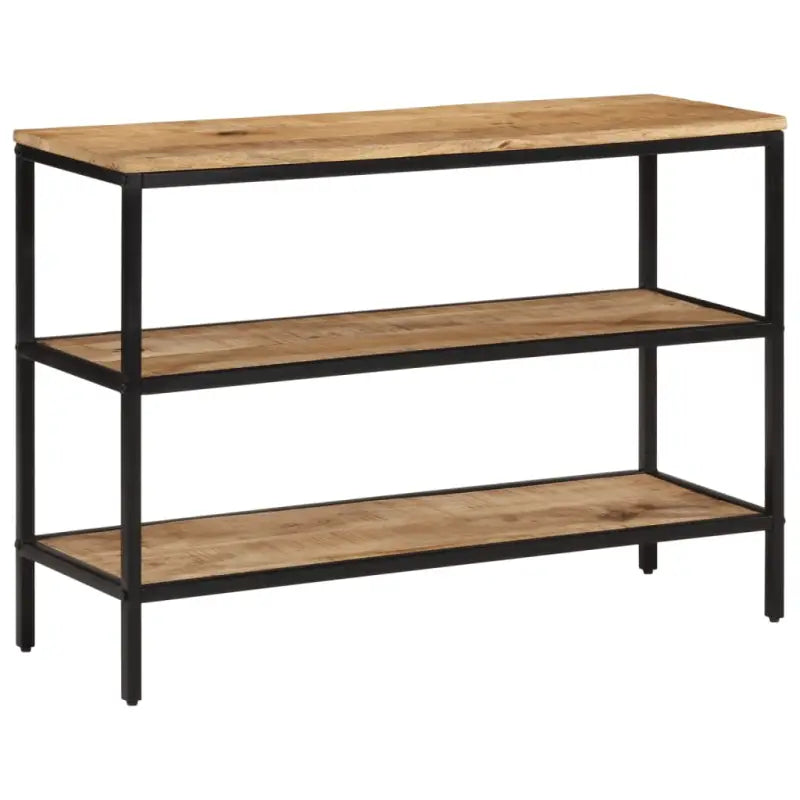 Klassieke wandtafel van massief mangohout voor in huis - 1 / 100 cm / 2 schappen - Bijzettafels