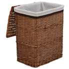 Klassieke wasmand van wilgenvlecht voor de badkamer - Bruin / 1 - Wasmanden