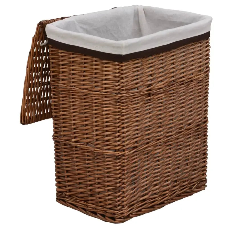 Klassieke wasmand van wilgenvlecht voor de badkamer - Bruin / 1 - Wasmanden