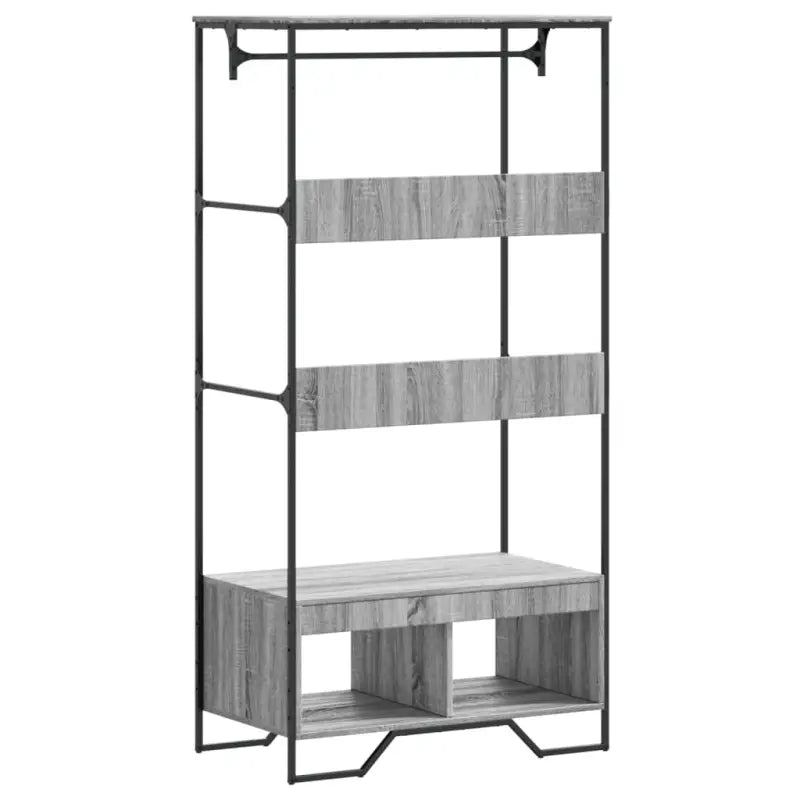 Kledingkast 90X50X180 Cm Bewerkt Hout Eikenkleurig