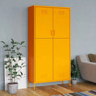 Kledingkast met verstelbare schappen voor een overzichtelijk interieur - Mosterdgeel / 1 - Kledingkasten