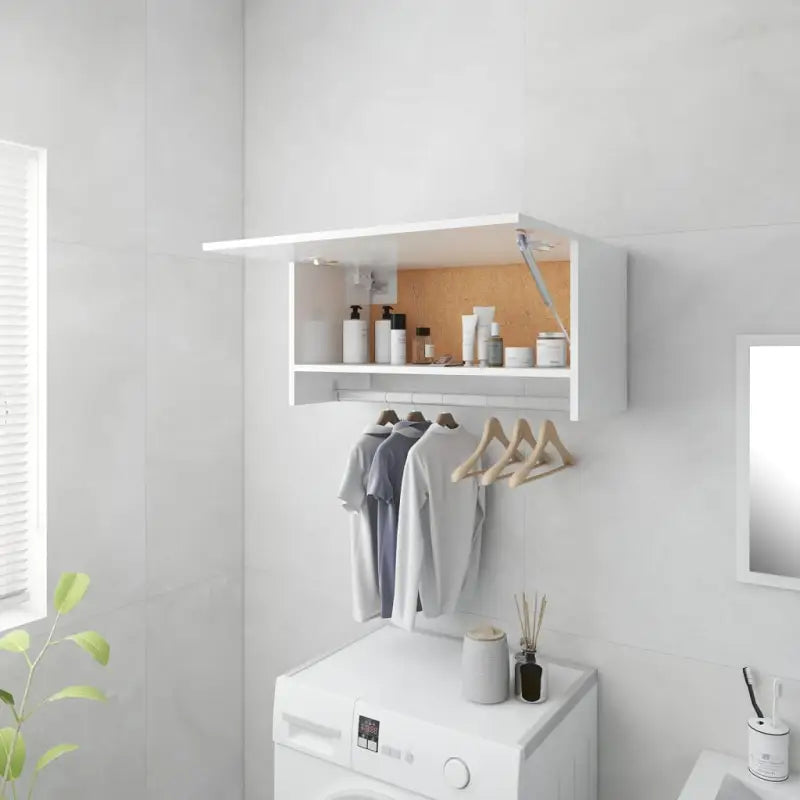Kledingkast van bewerkt hout met kleur en stevige constructie - Hoogglans wit / 70 x 32.5 x 35 cm / 1 - Kledingkasten