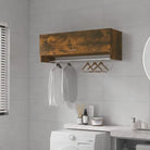 Kledingkast van bewerkt hout met kleur en stevige constructie - Gerookt eiken / 100 x 32.5 x 35 cm / 1 - Kledingkasten