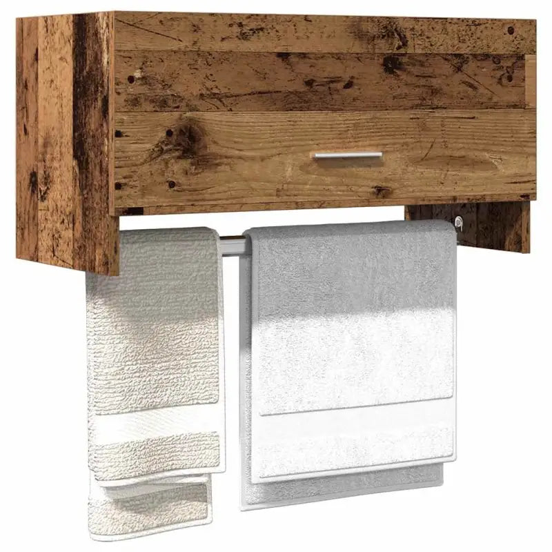 Kledingkast van bewerkt hout met kleur en stevige constructie - Oud hout / 70 x 32.5 x 35 cm / 1 - Kledingkasten