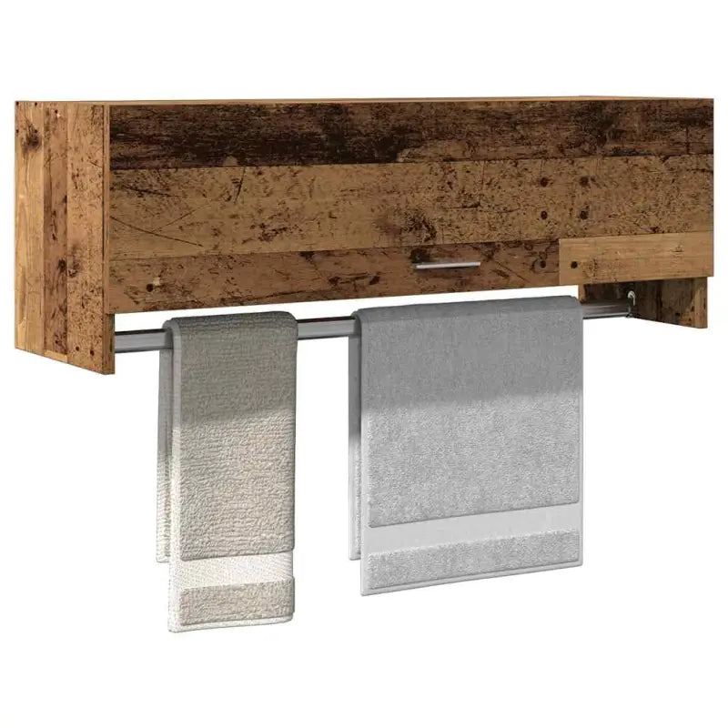 Kledingkast van bewerkt hout met kleur en stevige constructie - Oud hout / 100 x 32.5 x 35 cm / 1 - Kledingkasten