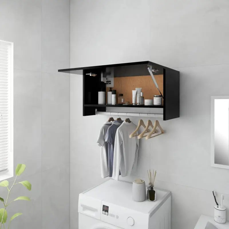 Kledingkast van bewerkt hout met kleur en stevige constructie - Zwart / 70 x 32.5 x 35 cm / 1 - Kledingkasten