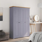 Kledingkast van massief grenenhout voor een overzichtelijke slaapkamer - Grijs / 118 x 50 x 171.5 cm / 1 - Kledingkasten