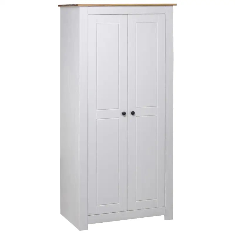 Kledingkast van massief grenenhout voor een overzichtelijke slaapkamer - Wit / 80 x 50 x 171.5 cm / 1 - Kledingkasten