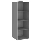 Kledingorganisers Hangend Met 4 Schappen Stof Grijs