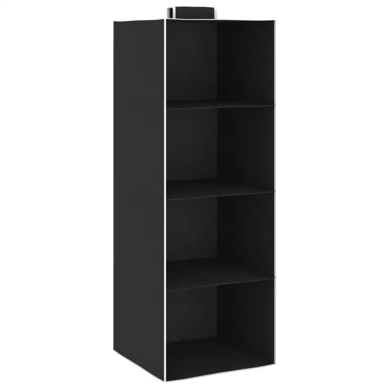 Kledingorganisers Hangend Met 4 Schappen Stof Zwart