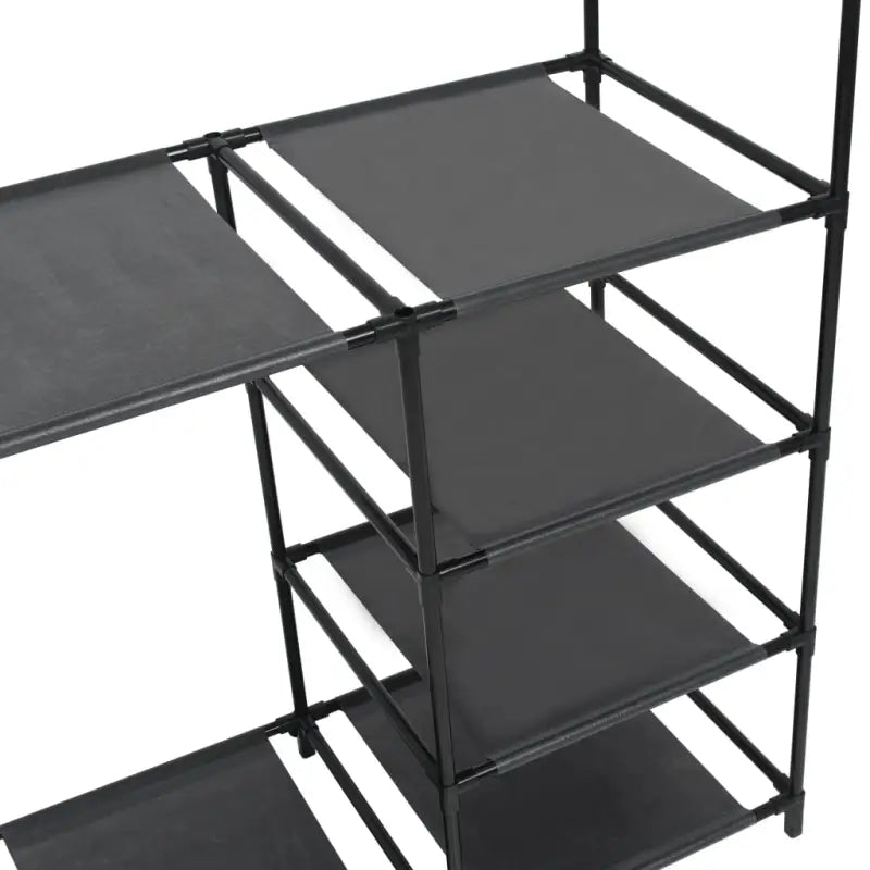 Kledingrek 87X44X158 Cm Staal En Nonwoven Stof Zwart