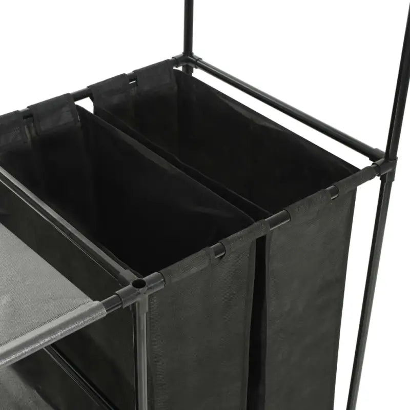 Kledingrek 87X44X158 Cm Staal En Ongeweven Stof Zwart