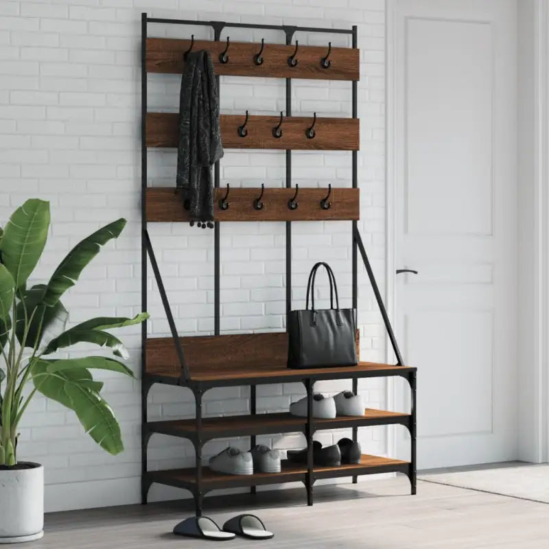 Kledingrek Met Schoenenrek 100X40X184 Cm Kleurig