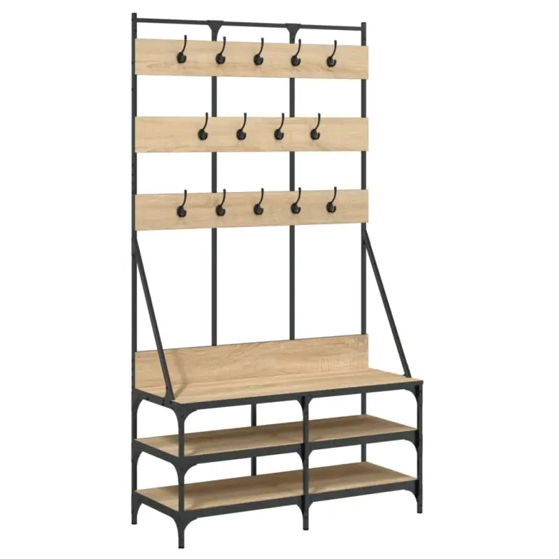 Kledingrek Met Schoenenrek 100X40X184 Cm Kleurig