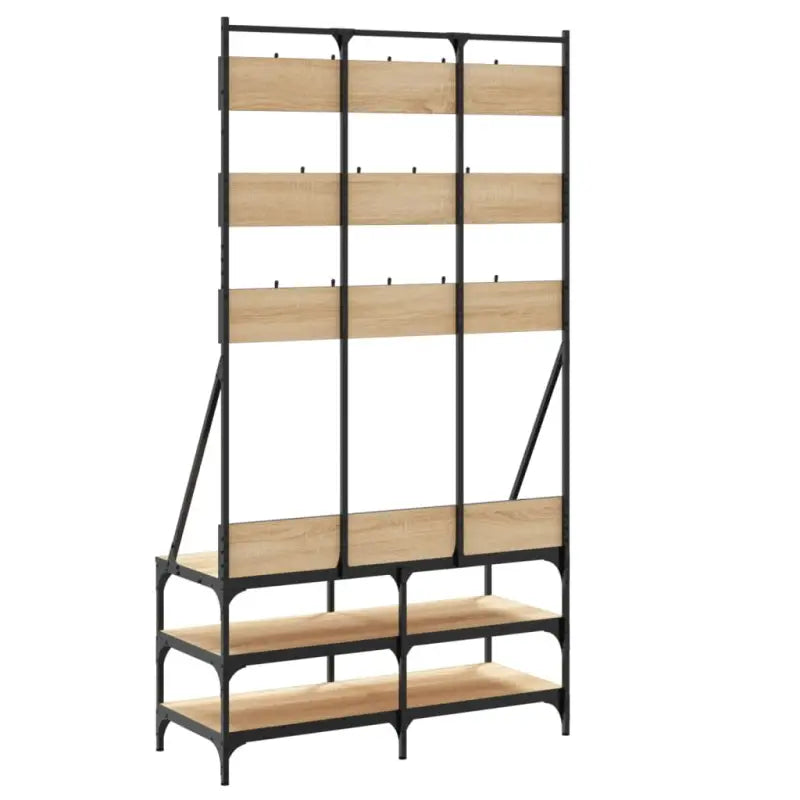 Kledingrek Met Schoenenrek 100X40X184 Cm Kleurig