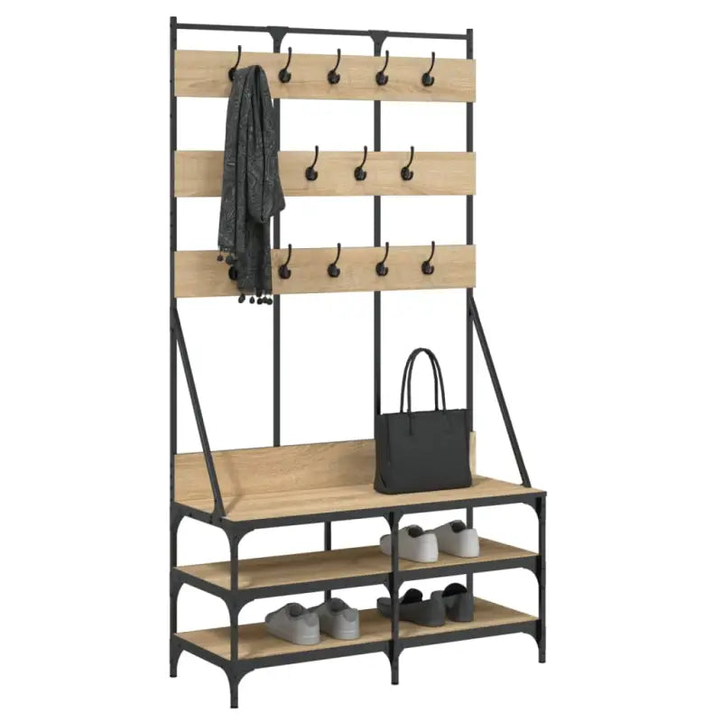 Kledingrek Met Schoenenrek 100X40X184 Cm Kleurig