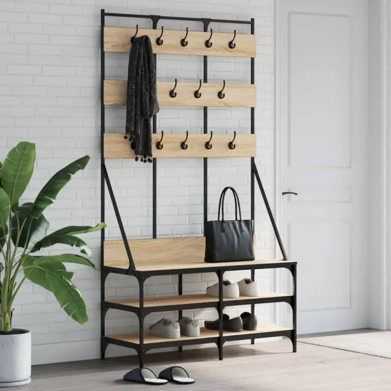 Kledingrek Met Schoenenrek 100X40X184 Cm Kleurig