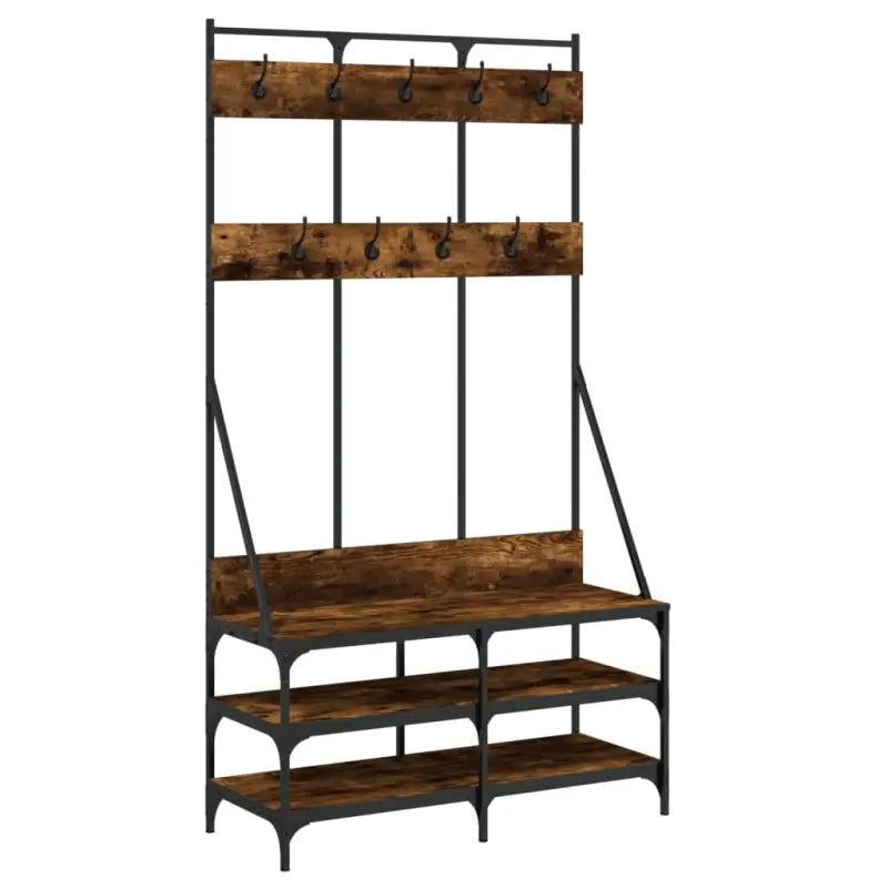 Kledingrek Met Schoenenrek 100X40X184 Cm Kleurig