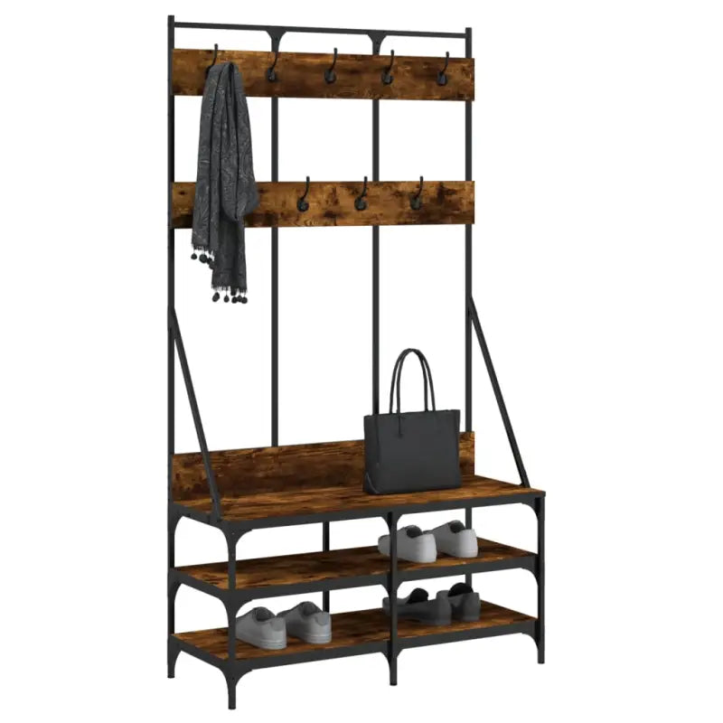 Kledingrek Met Schoenenrek 100X40X184 Cm Kleurig