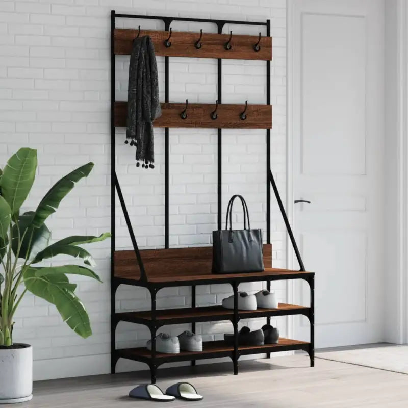 Kledingrek Met Schoenenrek 100X40X184 Cm Kleurig