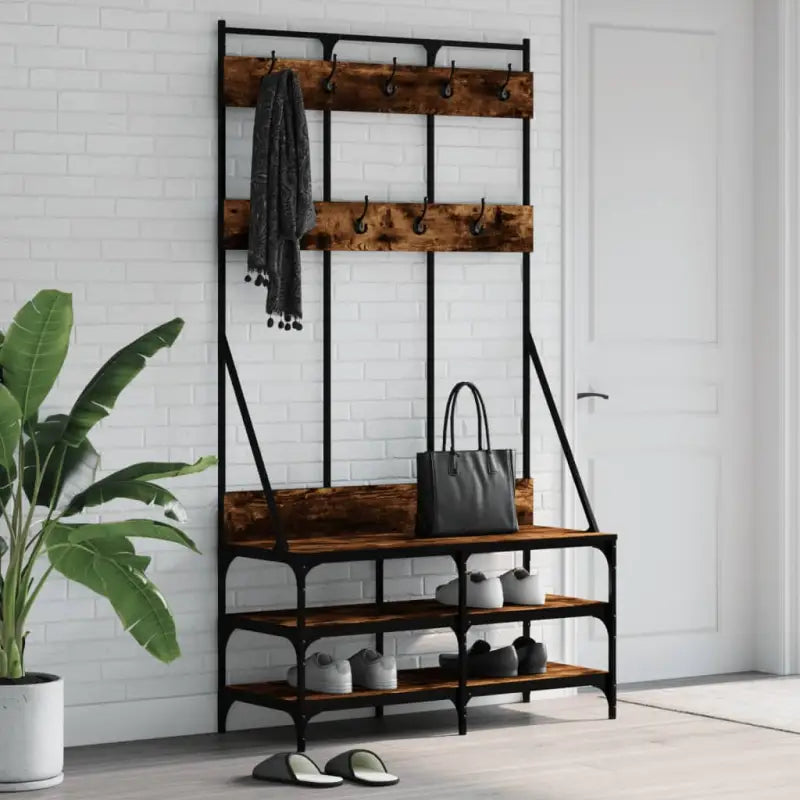 Kledingrek Met Schoenenrek 100X40X184 Cm Kleurig