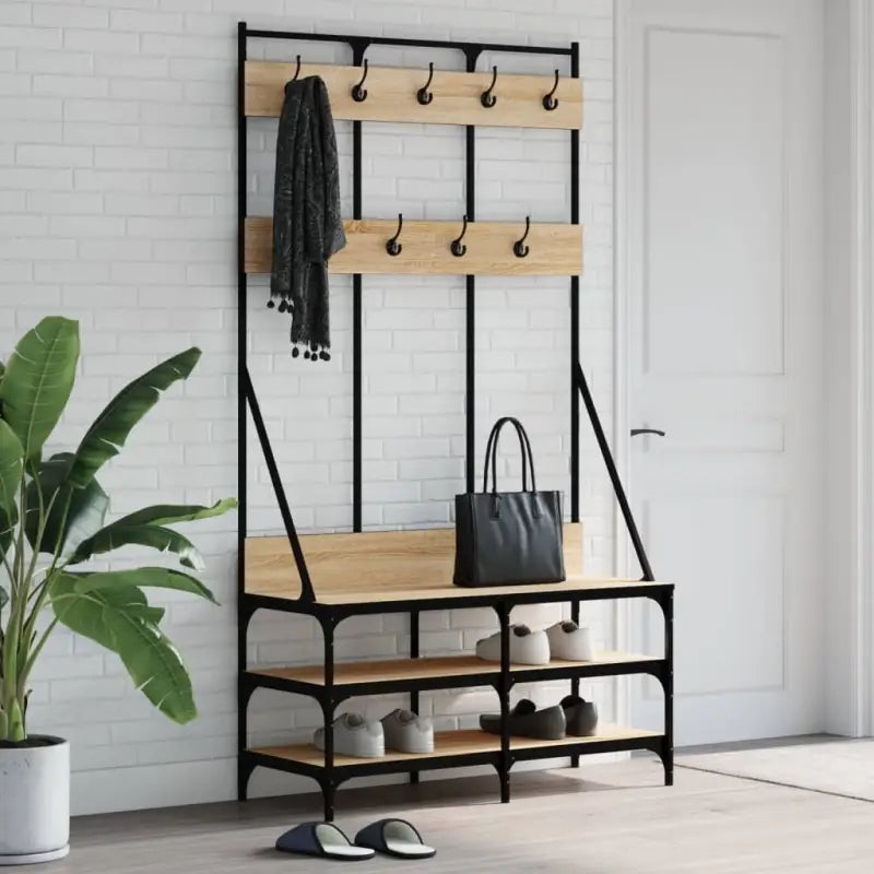 Kledingrek Met Schoenenrek 100X40X184 Cm Kleurig