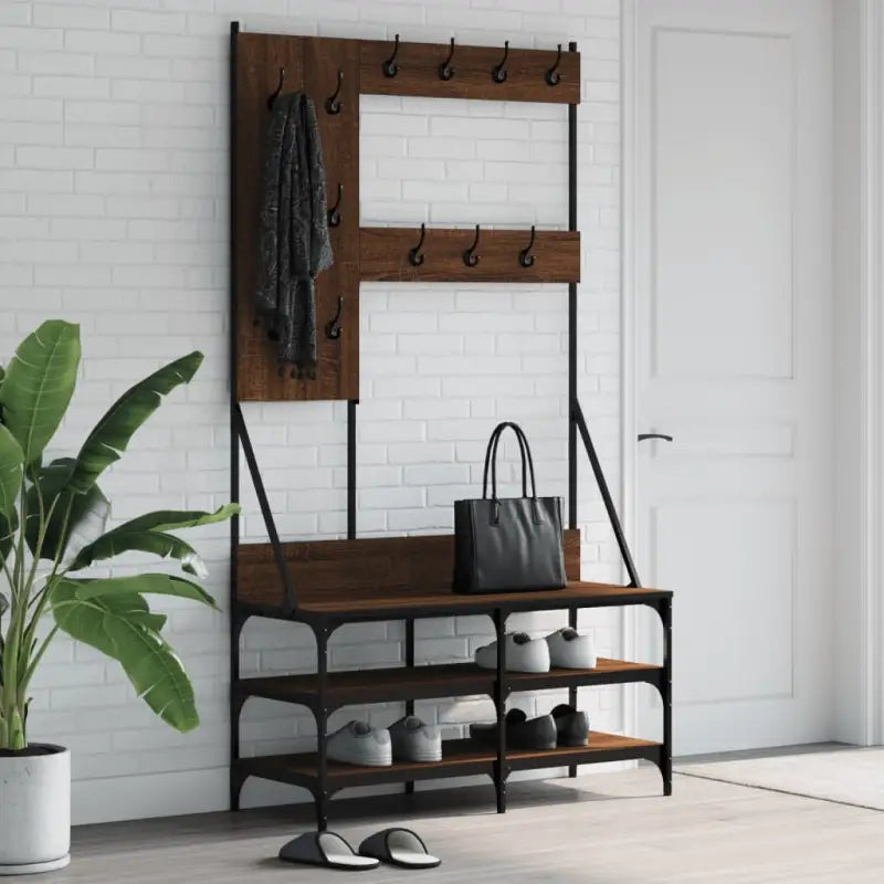 Kledingrek Met Schoenenrek 100X40X184 Cm Kleurig