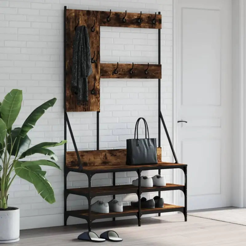 Kledingrek Met Schoenenrek 100X40X184 Cm Kleurig