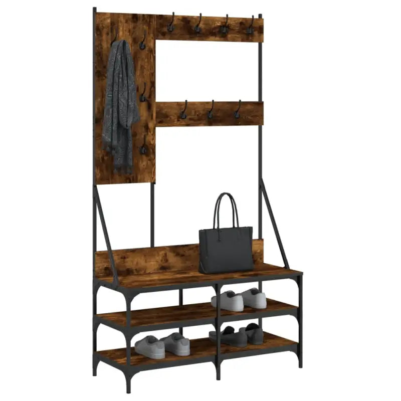 Kledingrek Met Schoenenrek 100X40X184 Cm Kleurig