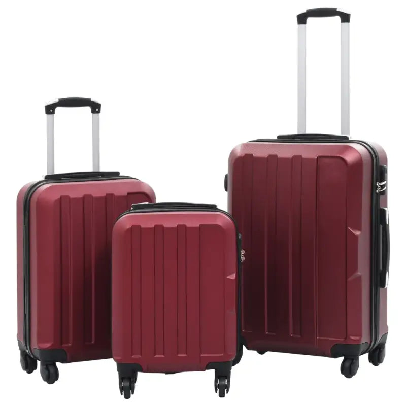 Koffers met levering bevat voor zakelijk en vakantiekoffers - Wijnrood / 1 / 4 - Koffers