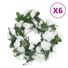 Kransen en slingers met bloemen voor een romantische kerstsfeer - Wit - Kransen en slingers