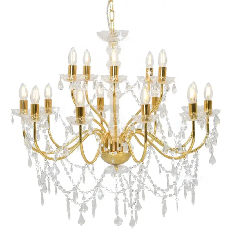 Kroonluchter met kristallen en kralen voor een elegante interieur uitstraling - Kroonluchters