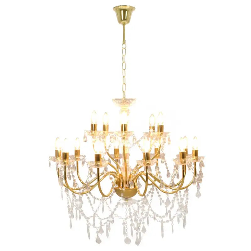 Kroonluchter met kristallen en kralen voor een elegante interieur uitstraling - Kroonluchters