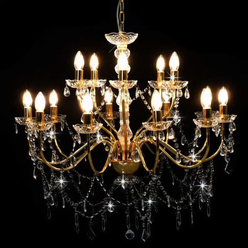 Kroonluchter met kristallen en kralen voor een elegante interieur uitstraling - Kroonluchters