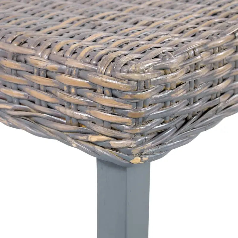 Kubu Rattan Eettafelbank voor een Natuurlijke en Stijlvolle Interieur Look - Grijs - Keuken- & eettafelbanken