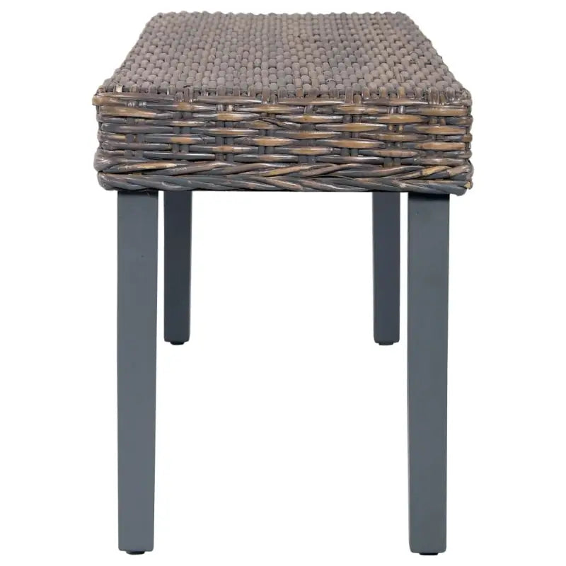 Kubu Rattan Eettafelbank voor een Natuurlijke en Stijlvolle Interieur Look - Grijs - Keuken- & eettafelbanken