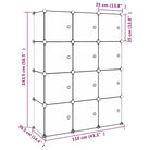 Kubusopbergkast voor kinderen met waterbestendige kunststofpanelen - Groen / 110 x 36.5 x 143.5 cm / 1 - Schoenenrekken