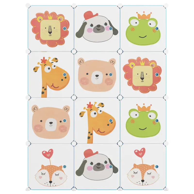 Kubusopbergkast voor kinderen met waterbestendige kunststofpanelen - Groen / 110 x 36.5 x 143.5 cm / 1 - Schoenenrekken