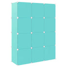 Kubusopbergkast voor kinderen met waterbestendige kunststofpanelen - Groen / 110 x 36.5 x 143.5 cm / 1 - Schoenenrekken