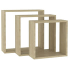 Kubusvormige wandplanken voor een trendy en opvallende muurdecoratie - Sonoma eiken / 3 / 1 - Wandplanken