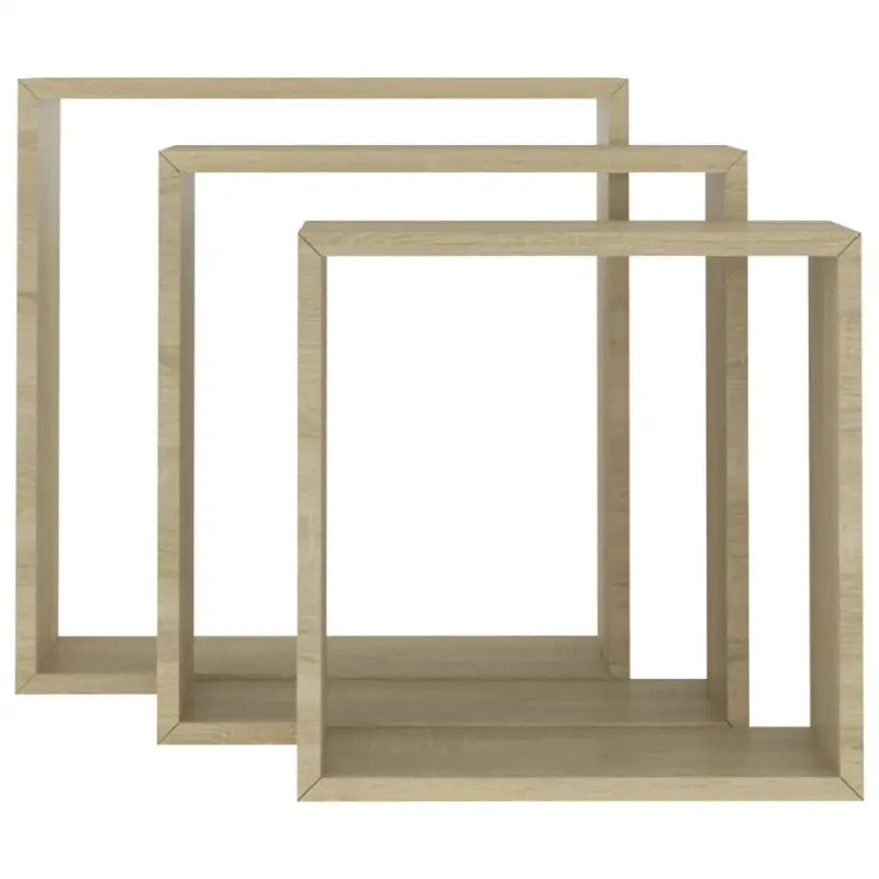 Kubusvormige wandplanken voor een trendy en opvallende muurdecoratie - Sonoma eiken / 3 / 1 - Wandplanken