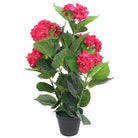 Kunst Calla Lelie voor een Groene Touch in Huis of Kantoor - Rood / 1 / Hortensia/60 cm - Kunstplanten
