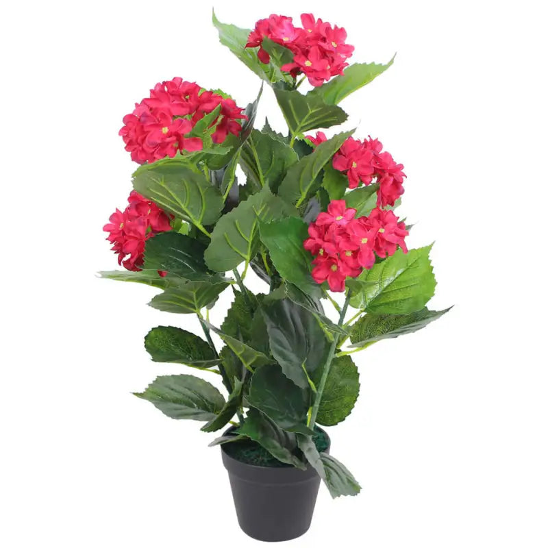Kunst Calla Lelie voor een Groene Touch in Huis of Kantoor - Rood / 1 / Hortensia/60 cm - Kunstplanten