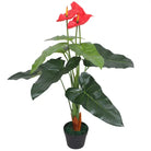 Kunst Calla Lelie voor een Groene Touch in Huis of Kantoor - Rood / 1 / Anthurium/90 cm - Kunstplanten