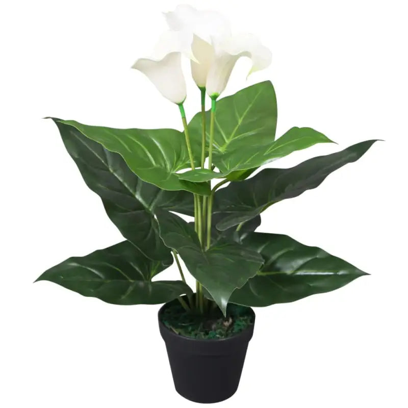 Kunst Calla Lelie voor een Groene Touch in Huis of Kantoor - Wit / 1 / Calla lelie/45 cm - Kunstplanten