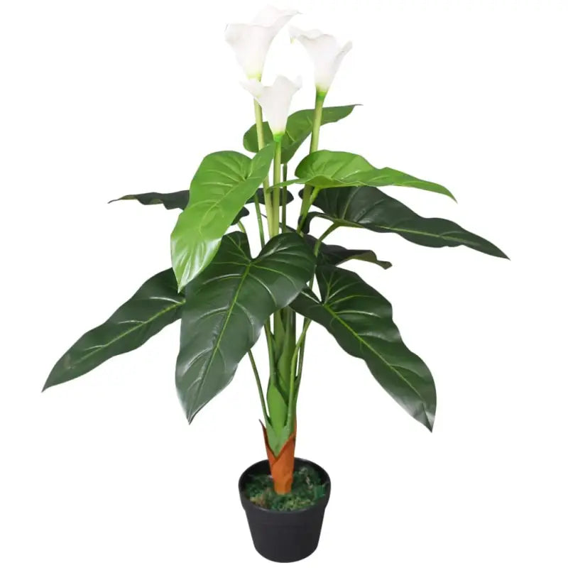 Kunst Calla Lelie voor een Groene Touch in Huis of Kantoor - Wit / 1 / Calla lelie/85 cm - Kunstplanten