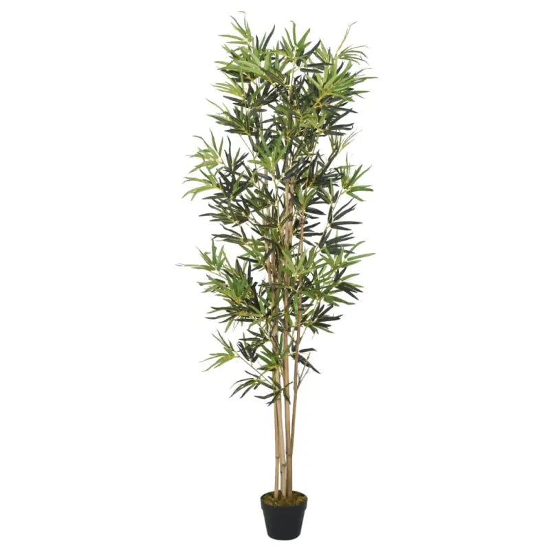 Kunstbamboe met kunststof pot voor woonkamer of kantoor decoratie - Ø 18 x 180 cm / 1 - Kunstplanten